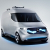 Electric Mercedes-Benz Vision Van with delivery drones