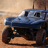 AutoRally car autonomously learns how to race