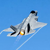 F-35A Lightning II fighter jet is ready for combat