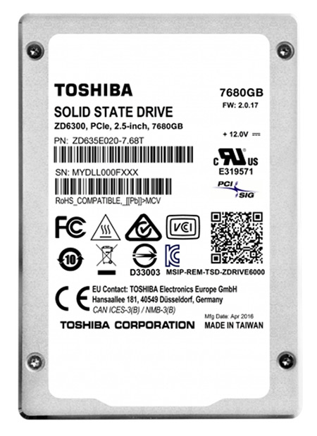 Toshiba ZD6300 7.68TB SSD drive