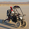 Inventor is building a flying car and testing it in a desert
