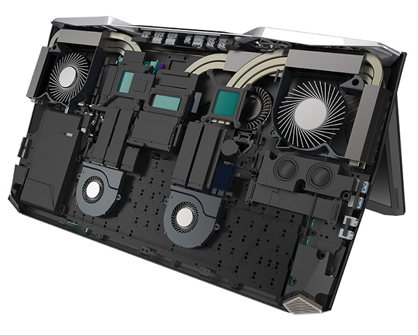 Acer Predator 21X fan system